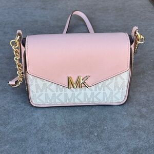 Michael Kors Blush Pink and Cream Crossbody Bag